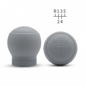 5 İleri Silikon Vites Topuzu Kılıfı Yuvarlak Gri