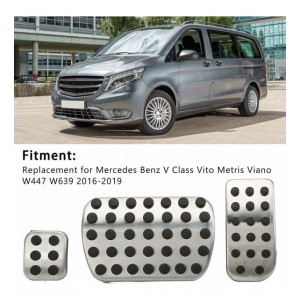 Mercedes Vito Viano Class V W447 W639 2010-2018 Uyumlu Geçme Otomatik Pedal Seti 3 Parça Siyah Krom Mercedes Vito Viano Class V W447 W639 2010-2018 Uyumlu Geçme Otomatik Pedal Seti 3 Parça Siyah Krom