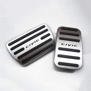 Honda Civic FK7 FC5 FE1 CRV Accord 2016-2026 Uyumlu Geçme CVT Otomatik Pedal Seti 2 Parça Siyah Krom