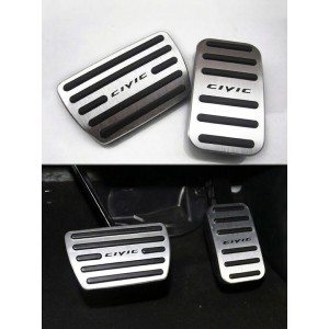 Honda Civic FK7 FC5 FE1 CRV Accord 2016-2026 Uyumlu Geçme CVT Otomatik Pedal Seti 2 Parça Siyah Krom Honda Civic FK7 FC5 FE1 CRV Accord 2016-2026 Uyumlu Geçme CVT Otomatik Pedal Seti 2 Parça Siyah Krom