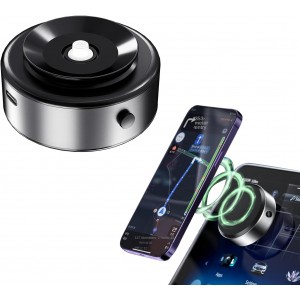 Cam Ayna Ekrana Yapışan Vantuzlu Magsafe IQ Manyetik Şarjlı Telefon Tutucu Siyah