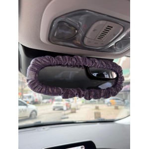 Hologram Noktalı Araç İçi Dikiz Ayna Kılıfı Süsü Mor