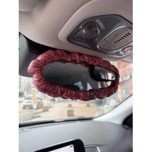 Hologram Noktalı Araç İçi Dikiz Ayna Kılıfı Süsü Kırmızı