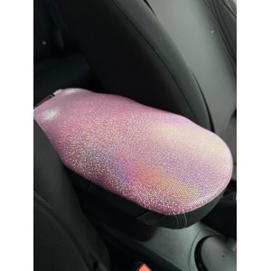Hologram Noktalı Araç İçi Kol Dayama Kolçak Minderi Pembe