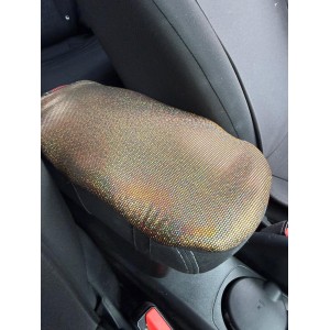 Hologram Noktalı Araç İçi Kol Dayama Kolçak Minderi Altın Sarı