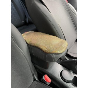 Hologram Noktalı Araç İçi Kol Dayama Kolçak Minderi Altın Sarı