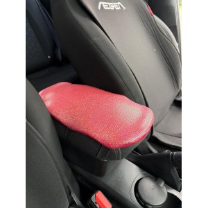 Hologram Noktalı Araç İçi Kol Dayama Kolçak Minderi Kırmızı