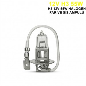 Trifa H3 Halojen Far Ampülü 12V 55Watt Sarı