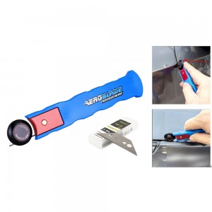 AeroBlade Profesyonel Folyo ve PPF Kesme Araç Kaplama Kılavuz Tekerlekli Kesim Bıçağı Mavi