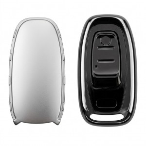 Audi A4-A5-A6-A7-Q5-Q7 Sustasız Uyumlu Silikon Oto Anahtar Kumanda Kabı Kılıf Gri