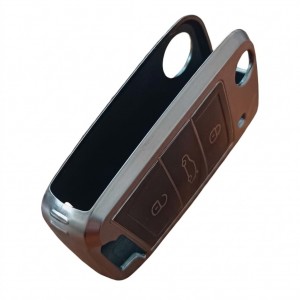 Volkswagen Polo 2018 Uyumlu Sustalı Uyumlu Silikon Oto Anahtar Kumanda Kabı Kılıf Gri