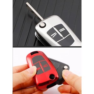 Opel Mokka Corsa D Corsa F Astra H Insignia Vectra C Zafira Uyumlu Sustalı Silikon Oto Anahtar Kumanda Kabı Kılıf Füme