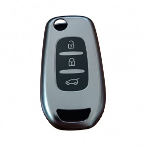 Renault Megane 4 / Clio 5 Uyumlu Silikon Oto Anahtar Kumanda Kabı Kılıf Gri