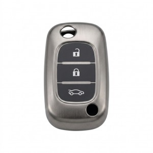 Renault Fluence Uyumlu Silikon Oto Anahtar Kumanda Kabı Kılıf Gri