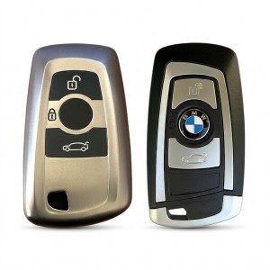 BMW F30 Uyumlu Silikon Oto Anahtar Kumanda Kabı Kılıf Gri