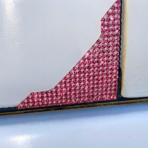 Kristal Taşlı Araba Kapı Köşe Koruyucu 2'li Pembe