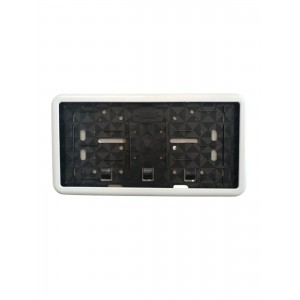 Çerçeveli Dikdörtgen  Plakalık Plaka Altlığı Beyaz 32X17cm 1 Adet