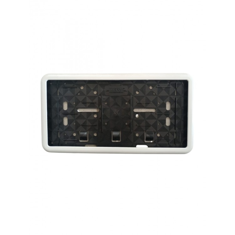 Çerçeveli Dikdörtgen  Plakalık Plaka Altlığı Beyaz 32X17cm 1 Adet