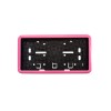 Çerçeveli Dikdörtgen Plakalık Plaka Altlığı Pembe  32x17 cm