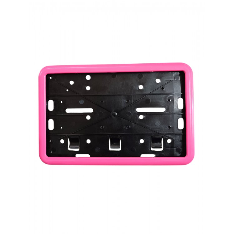 Çerçeveli Motor Plakalık Plaka Altlığı Pembe 17x26 cm Çerçeveli Motor Plakalık Plaka Altlığı Pembe 17x26 cm