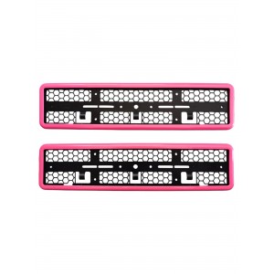 Çerçeveli Plakalık Plaka Altlığı Pembe 2'li