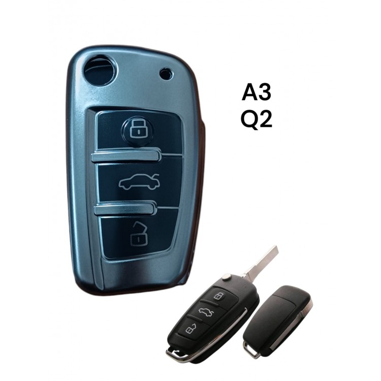 Audi A3 Q2 Anahtar Uyumlu Silikon Oto Anahtar Kumanda Kabı Kılıf Siyah Audi A3 Q2 Anahtar Uyumlu Silikon Oto Anahtar Kumanda Kabı Kılıf Siyah