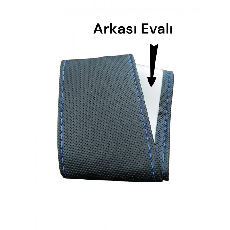 Direksiyon Kılıfı Noktalı Deri Dikme Evalı Model Siyah Mavi 38-40 cm Direksiyon Kılıfı Noktalı Deri Dikme Evalı Model Siyah Mavi 38-40 cm