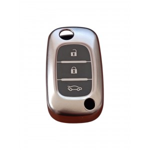 Renault Fuluence Anahtar Uyumlu Silikon Oto Anahtar Kumanda Kabı Kılıf Füme