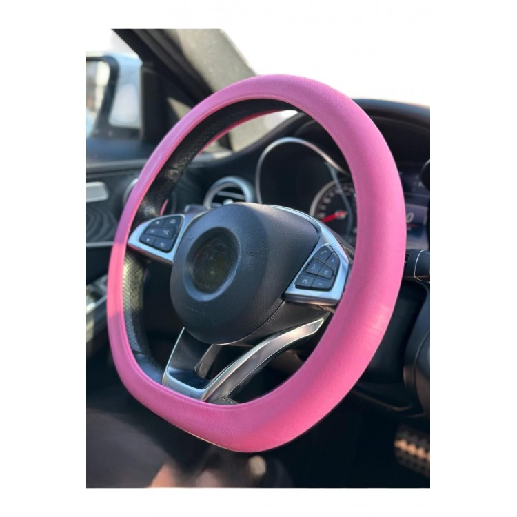 Silikon Direksiyon Kılıfı Pembe Silikon Direksiyon Kılıfı Pembe
