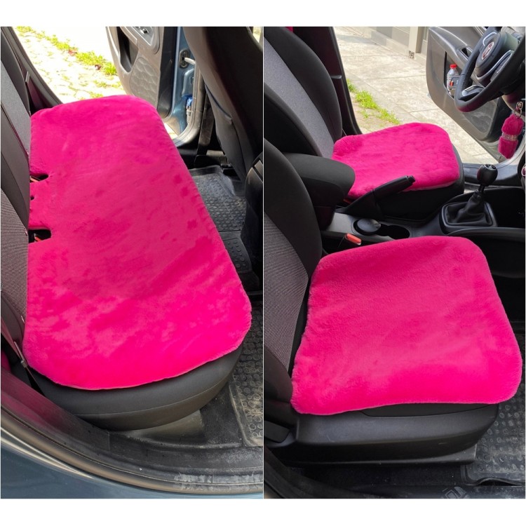Yumuşak Tüylü Peluş Serme Oto Koltuk Koruyucu Minder Koltuk Kılıfı Ön Arka Fuşya Pembe Yumuşak Tüylü Peluş Serme Oto Koltuk Koruyucu Minder Koltuk Kılıfı Ön Arka Fuşya Pembe