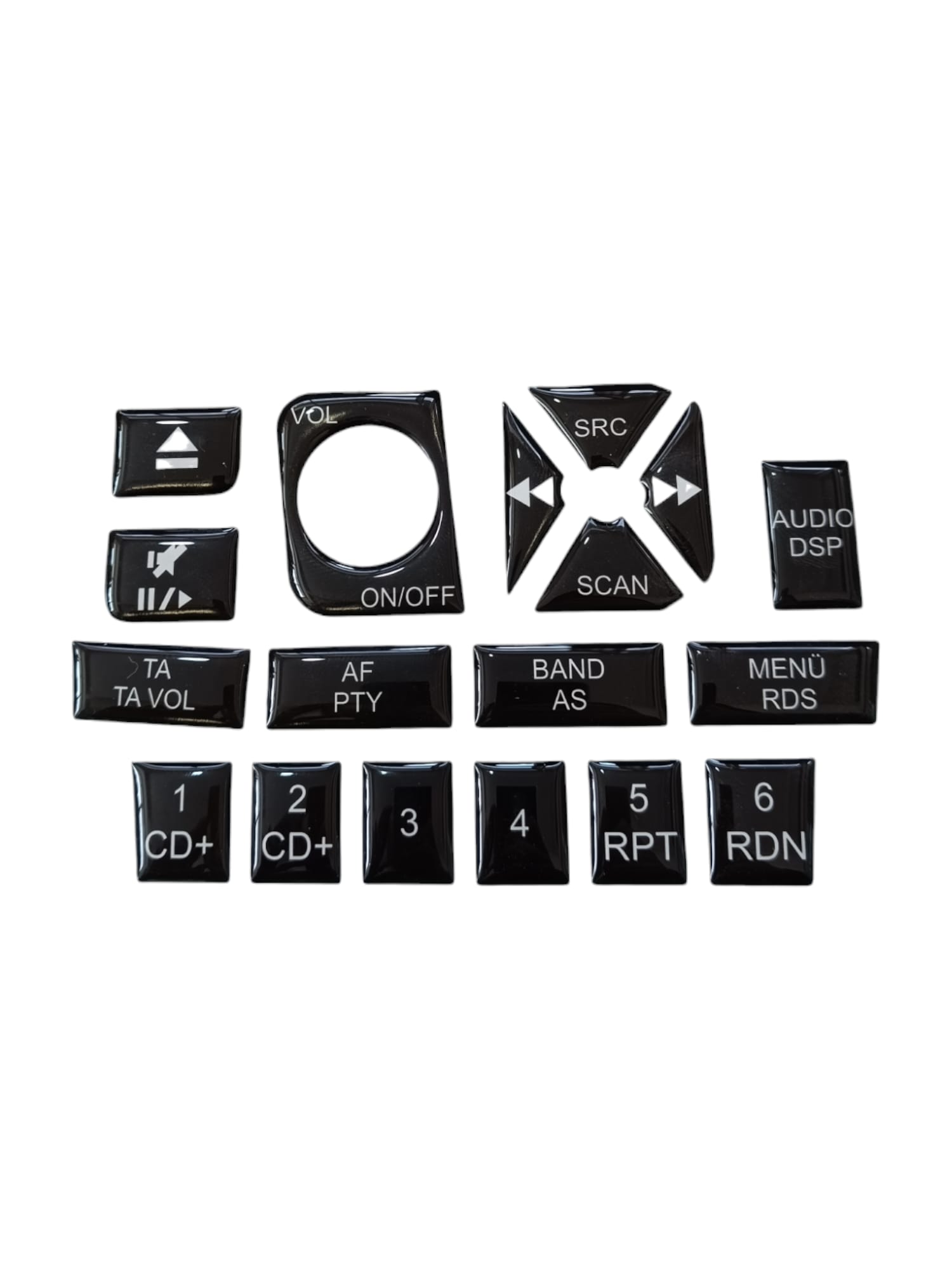 Fiat Albea Touch Plus Teyp Tuş Takımı Maun Kaplama Siyah